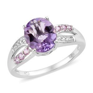 Rose De France  Simulated Pink Diamond Ring